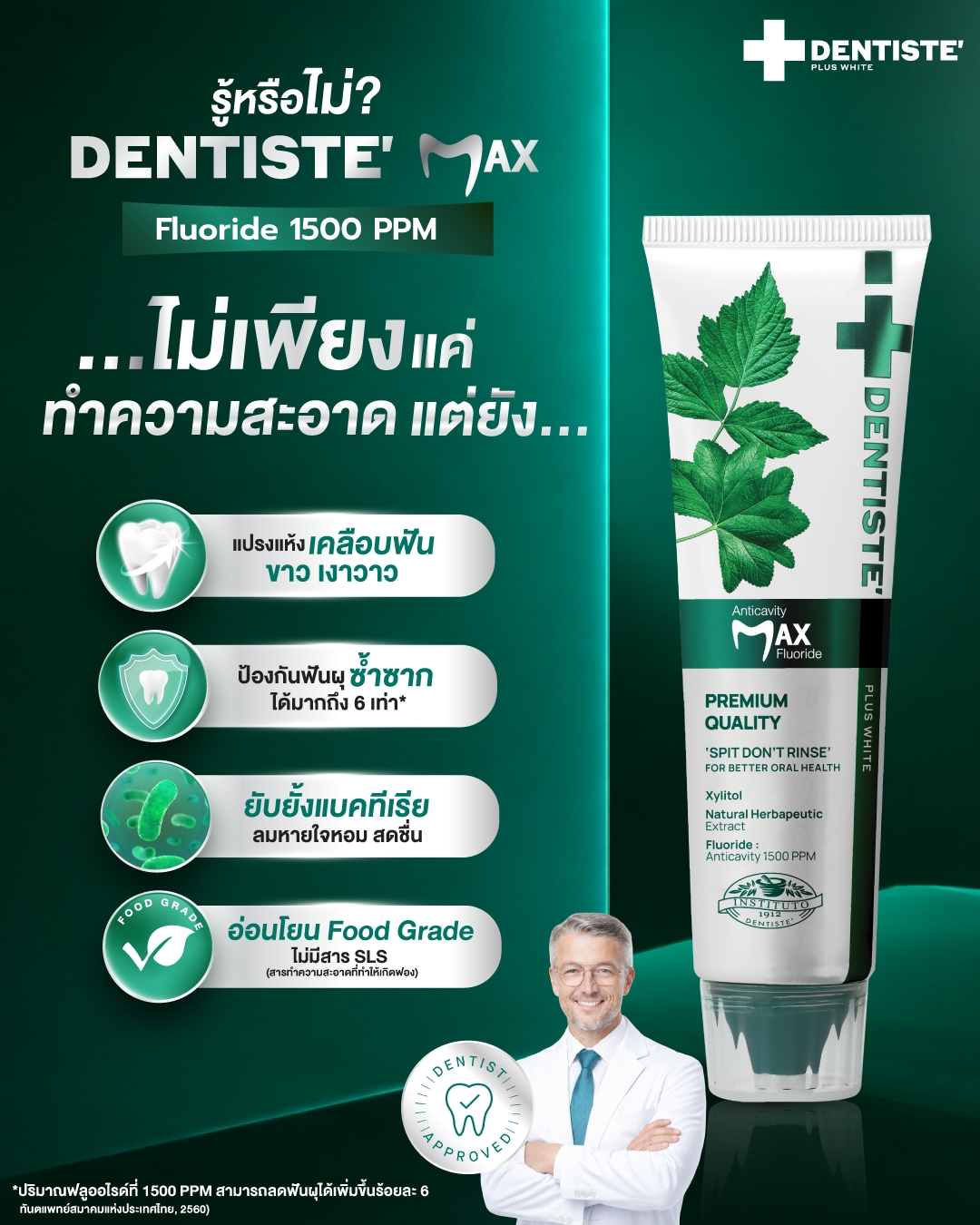 ยาสีฟันสูตรแปรงแห้ง Anticavity Max Fluoride 2枚目