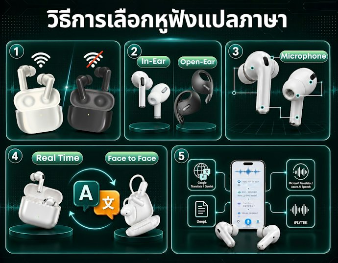 วิธีการเลือกหูฟังแปลภาษา