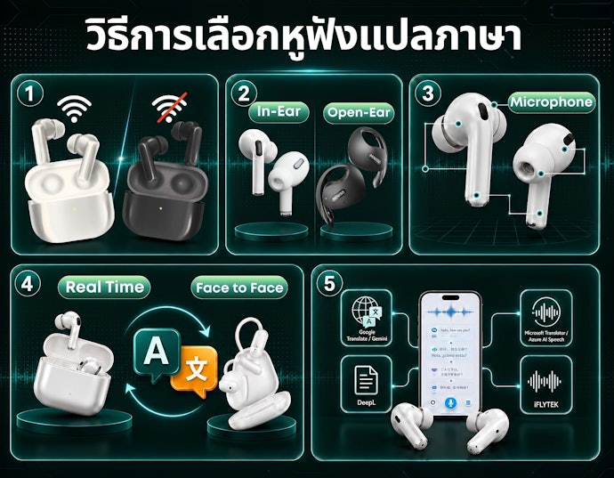 วิธีการเลือกหูฟังแปลภาษา