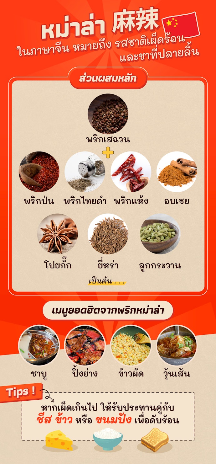 พริกหม่าล่า มีส่วนผสมอะไรบ้าง ?