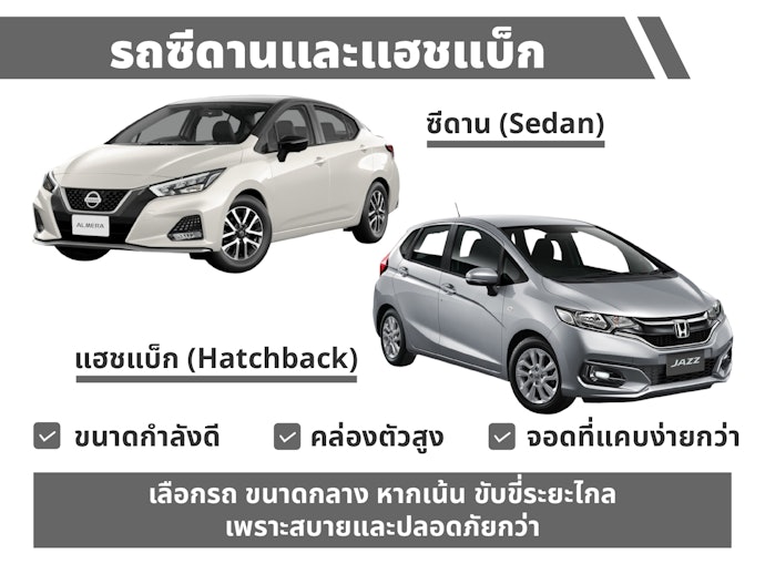 รถ Sedan และ Hatchback ที่มีความคล่องตัวสูง