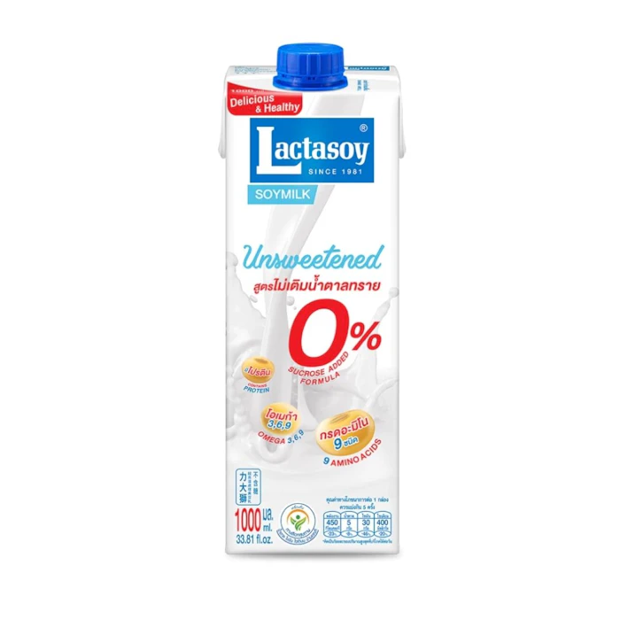 Lactasoy เครื่องดื่มเพื่อสุขภาพ นมถั่วเหลือง ยูเอชที ไม่หวาน Translation missing: th.activerecord.decorators.item_part_image/alt