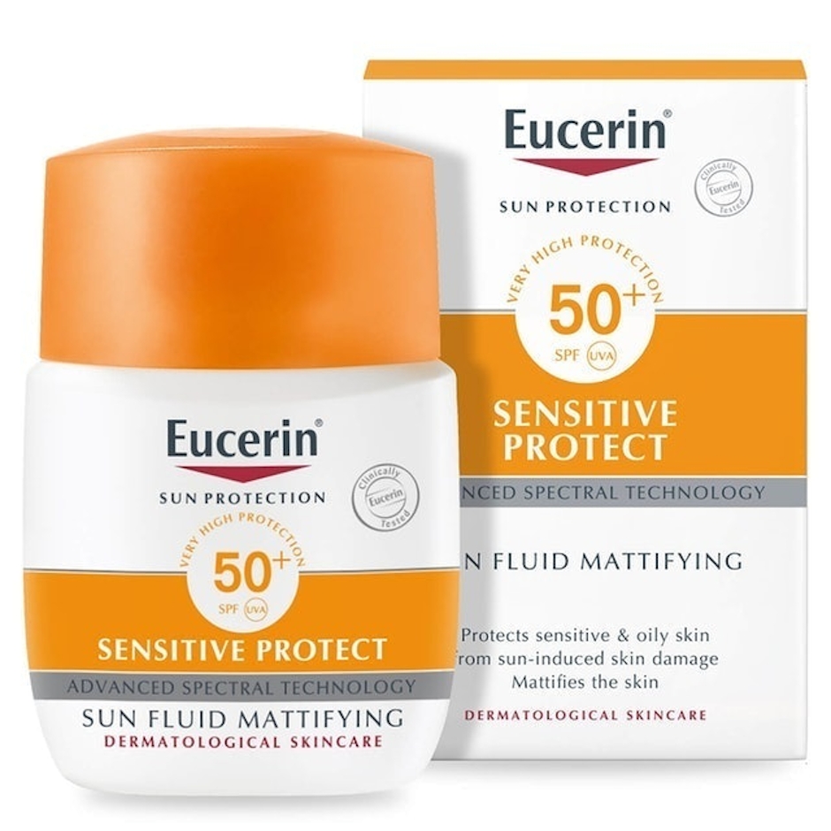 Eucerin ผลิตภัณฑ์ Eucerin Sun Fluid Mattifying Face SPF 50+ Translation missing: th.activerecord.decorators.item_part_image/alt