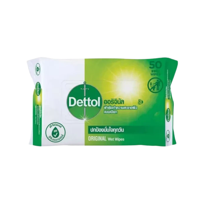 Dettol ผ้าเช็ดทำความสะอาดผิวแบบเปียก แอนตี้แบคทีเรีย Translation missing: th.activerecord.decorators.item_part_image/alt