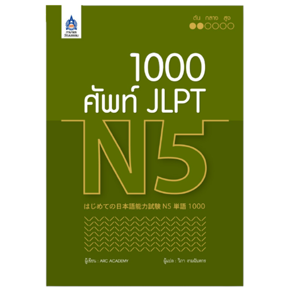 ARC Academy หนังสือเรียนภาษาญี่ปุ่น 1000 ศัพท์ JLPT N5 Translation missing: th.activerecord.decorators.item_part_image/alt