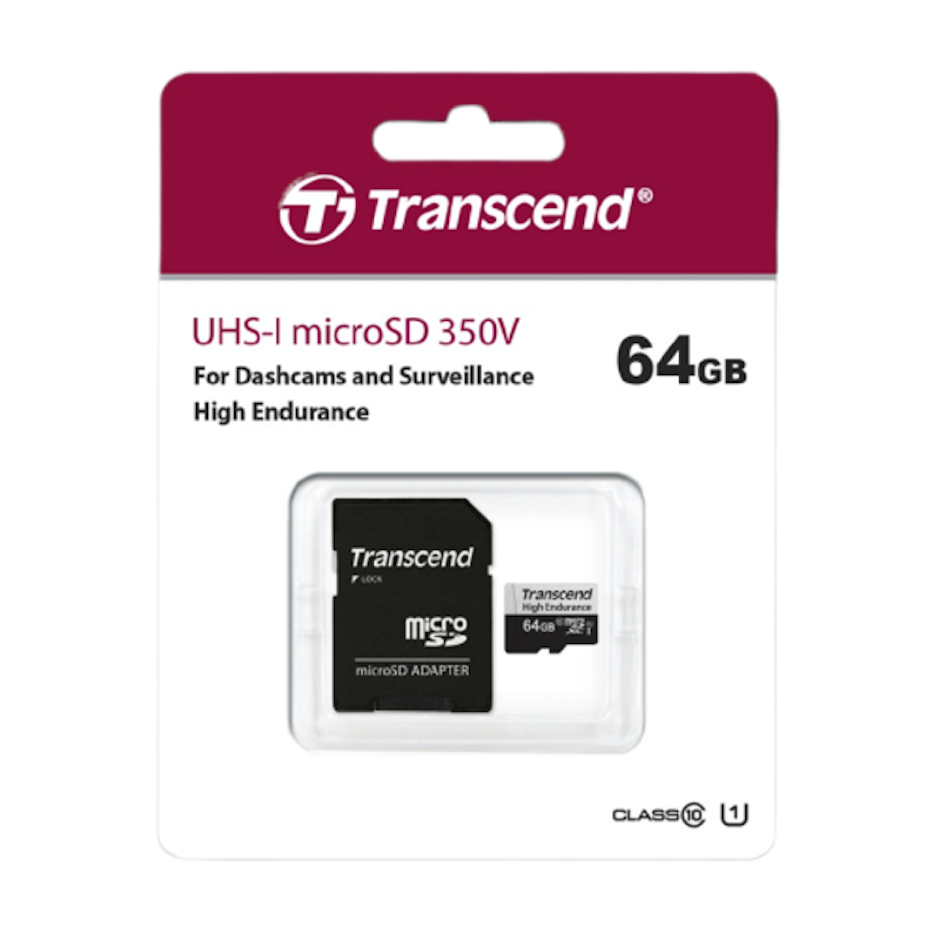 Transcend MicroSD Card UHS-I microSD 350V High Endurance Translation missing: th.activerecord.decorators.item_part_image/alt