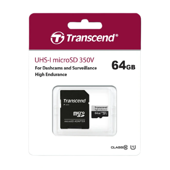 Transcend MicroSD Card UHS-I microSD 350V High Endurance Translation missing: th.activerecord.decorators.item_part_image/alt