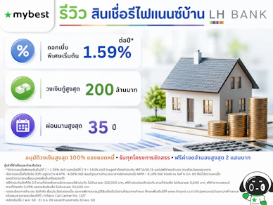 รีวิวสินเชื่อรีไฟแนนซ์บ้าน HOME REFINANCE จาก LH Bank เพิ่มสภาพคล่อง ลดภาระดอกเบี้ย