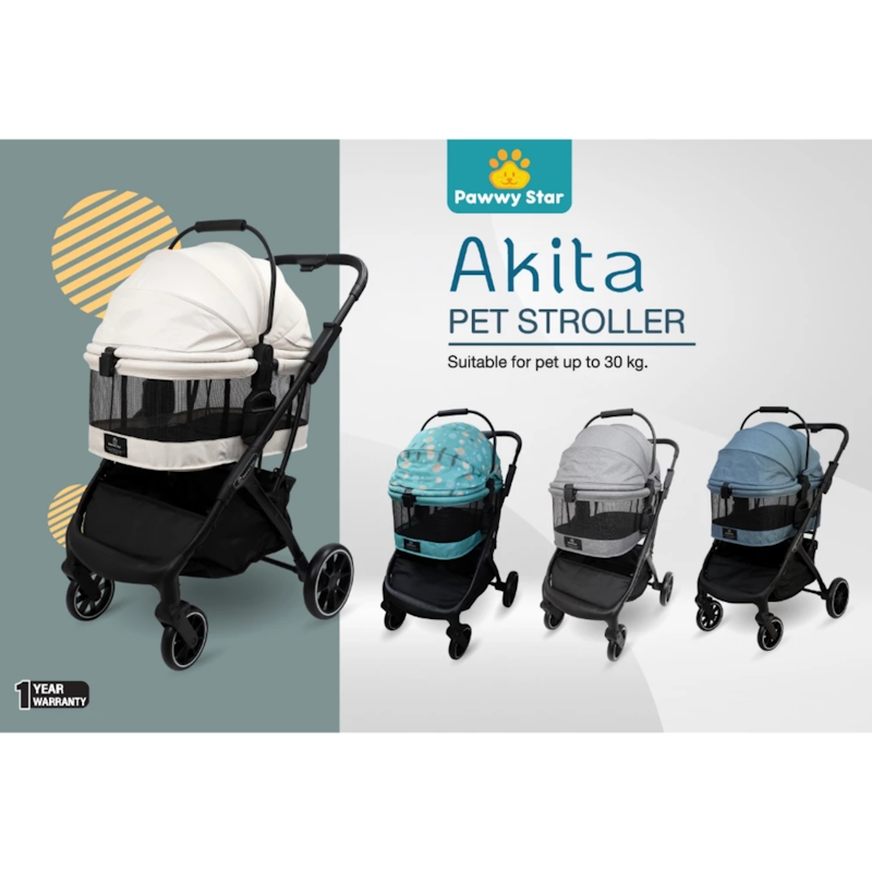 รถเข็นสัตว์เลี้ยงแบบ 3-in-1 Akita Pet Stroller 3
