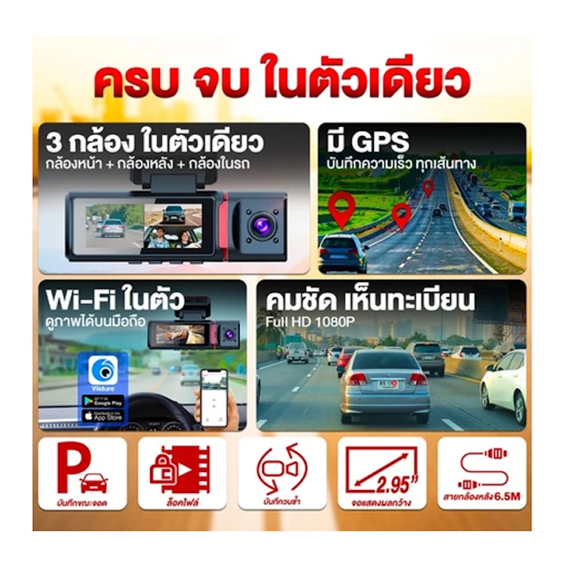 กล้องติดรถยนต์ ALPHA 3 GPS 2