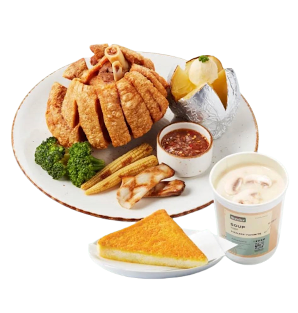 Sizzler เมนู เซตขาหมูเยอรมันทอด 1