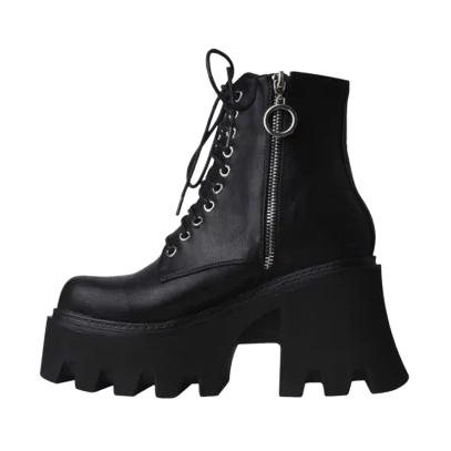 YAZIA Platform Combat Boots 1