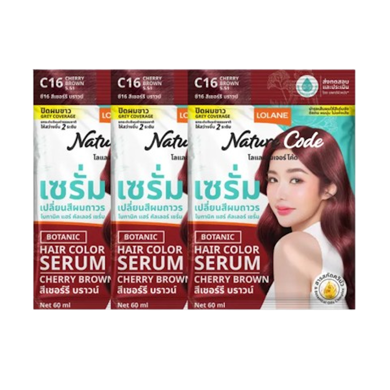 ยาย้อมผม เนเจอร์ โค้ด โบทานิค แฮร์ คัลเลอร์ C16 สีเชอร์รี บราวน 1