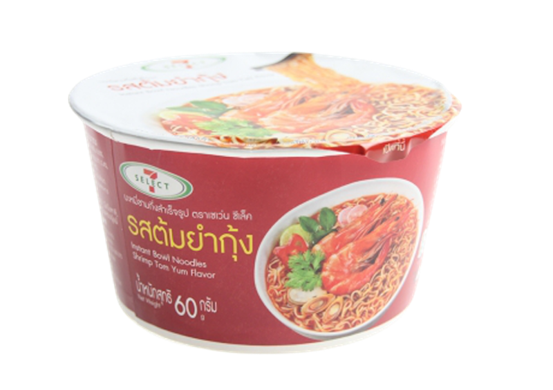 อาหารแห้งในเซเว่น บะหมี่กึ่งสำเร็จรูป รสต้มยำกุ้ง 1