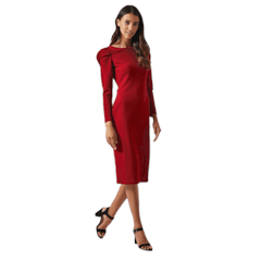 เดรสยาว รุ่น Raspberry Ruched Bodycon DP07423203