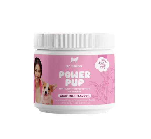 Power Pup อาหารเสริมสำหรับลูกสุนัข สูตรนมแพะ 1