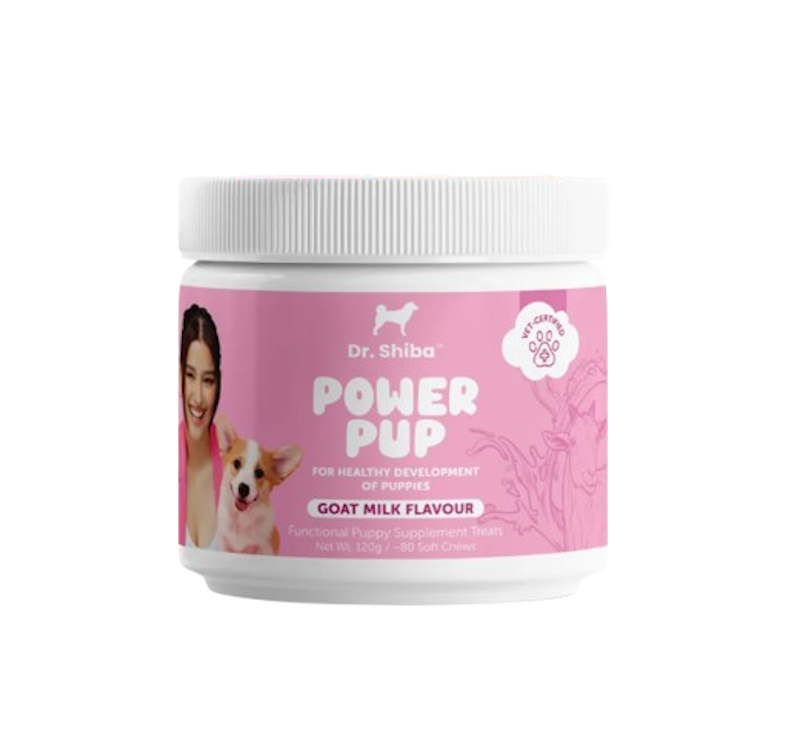 Power Pup อาหารเสริมสำหรับลูกสุนัข สูตรนมแพะ 1