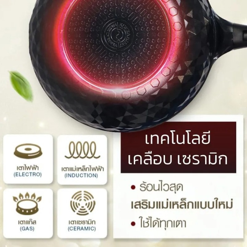กระทะเซรามิก รุ่น Diamond x Ceramic 2