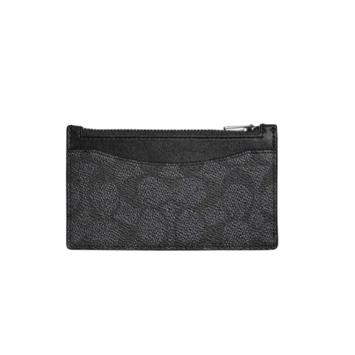 กระเป๋าใส่การ์ด Zip Card Case In Signature Canvas 1