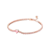 Pandora Heart 14k Rose Gold-Plated Tennis Bracelet With Orchid Pink Crystal 1