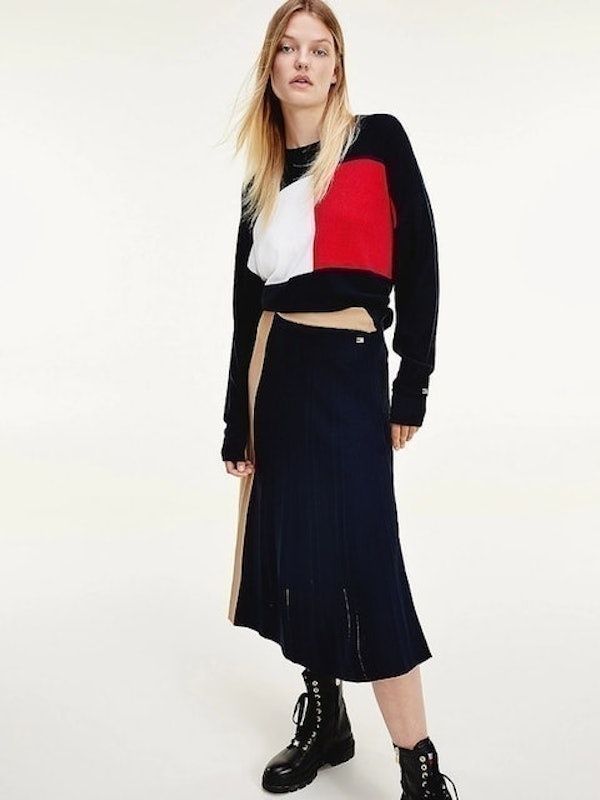 Icon Pleated Colorblock Skirt 2