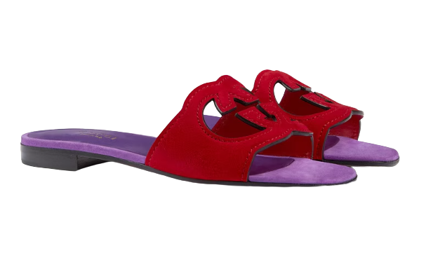 รองเท้าผู้หญิง GUCCI รุ่น Women's Interlocking G Cut-Out Slide Sandal 7