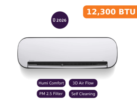 แอร์ติดผนัง 12300 BTU 2