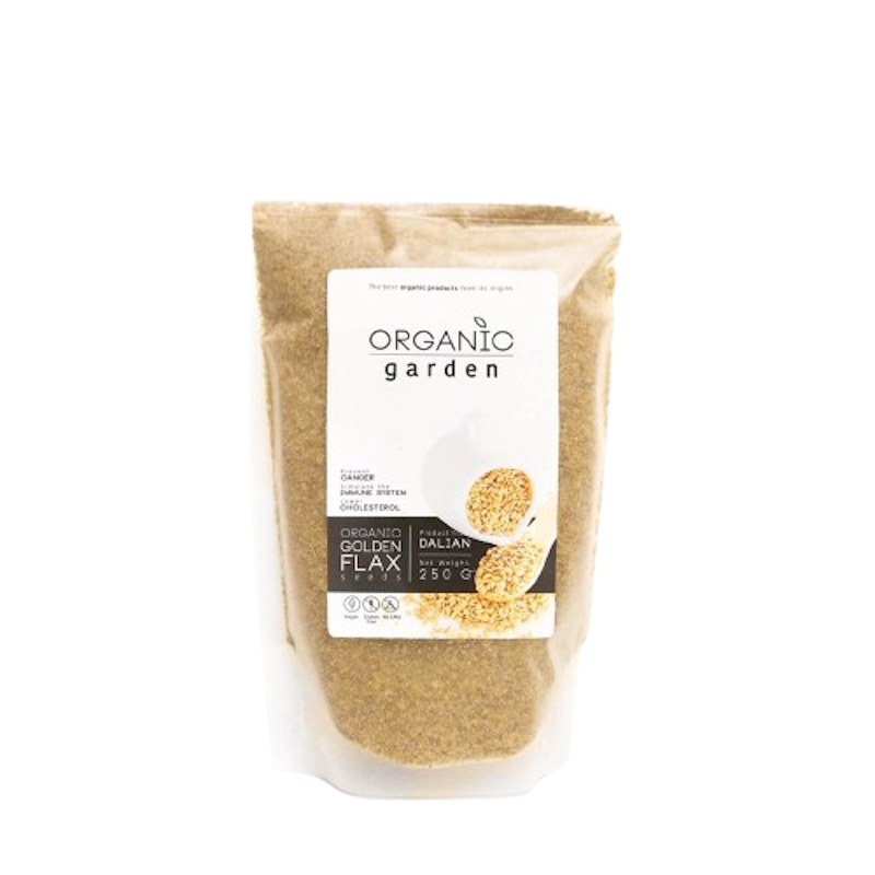 แฟลกซ์สีทองแบบบด Golden Flax Seeds 1