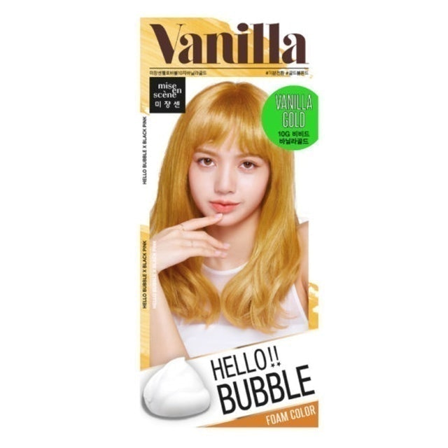 ยาย้อมผม mise en scene Hello Bubble Foam Color 10G Vanilla Gold 1