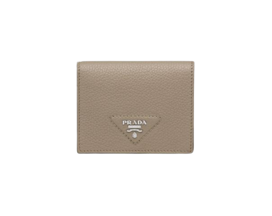 Clay Grey Small Leather Wallet 1
