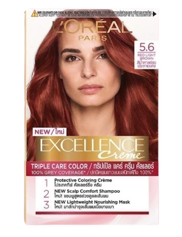 ครีมเปลี่ยนสีผม Excellence Crème Triple Care Color 5.6 1
