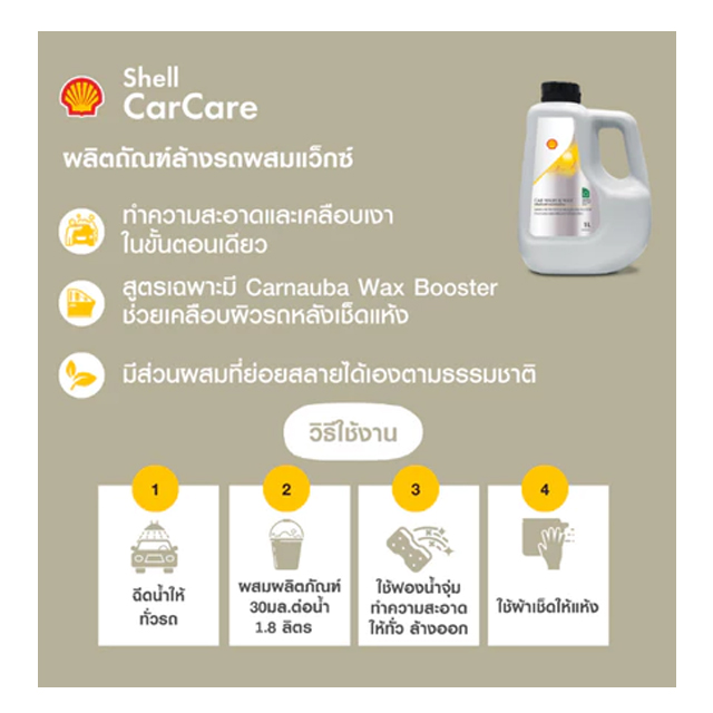 แชมพูล้างรถผสมแว็กซ์ Car Wash & Wax 3