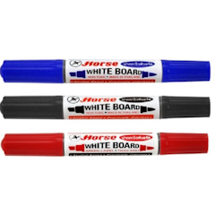 ปากกาไวท์บอร์ด 2 หัว สีเดียว
