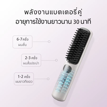 หวีไฟฟ้าไร้สาย Hair Straightening Brush 3