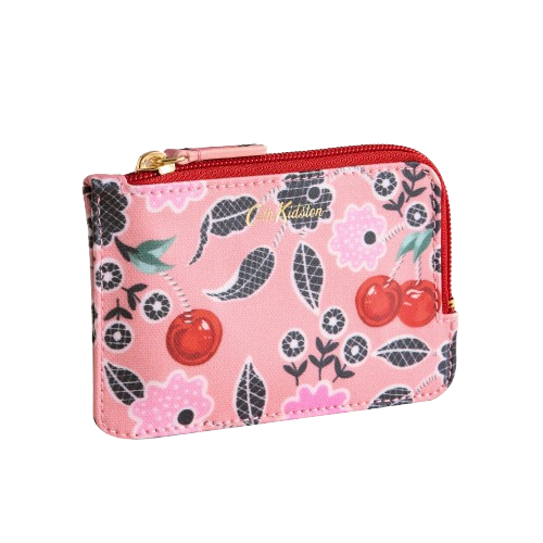 Card & Coin Purse Cherry Bunches Pink 1