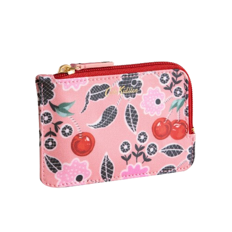 Card & Coin Purse Cherry Bunches Pink 1