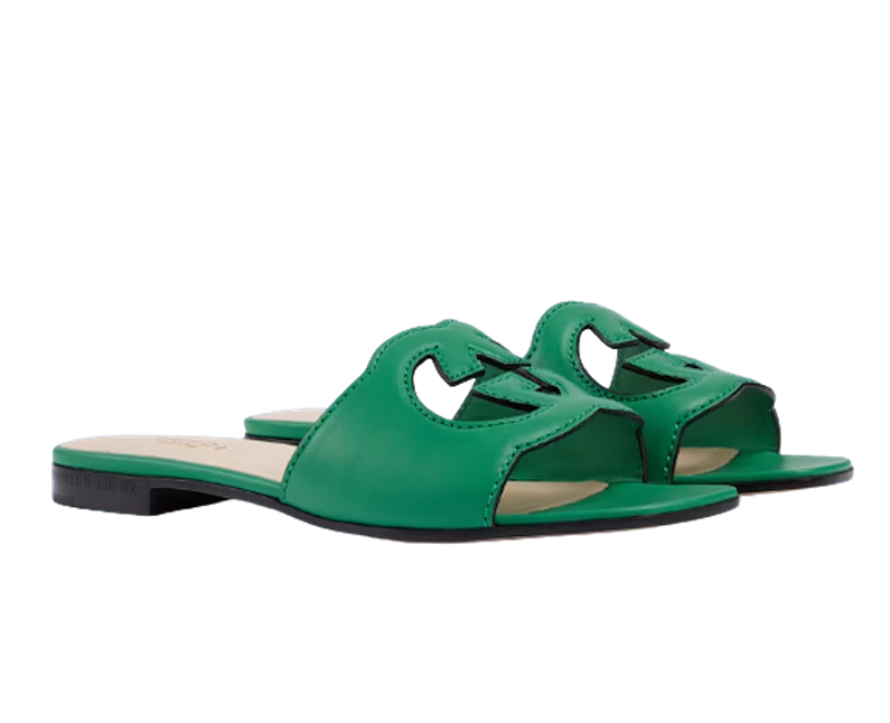 รองเท้าแตะ Gucci ผู้หญิง รุ่น Interlocking G cut-out Slide Sandal 6