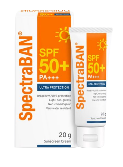 ครีมกันแดดสเปคตร้าแบน เอสพีเอฟ 50+ พีเอ+++ 20 กรัม รุ่น Ultra Protection 1