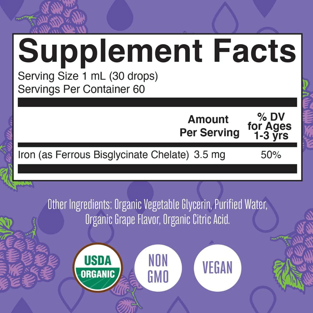 Toddler Iron Organic Liquid Drop 2
