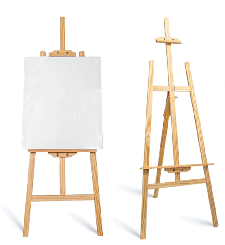 ขาตั้งไม้ ขาตั้งวาดรูป แบบตั้งพื้น สีธรรมชาติ (Wood Easel) 1