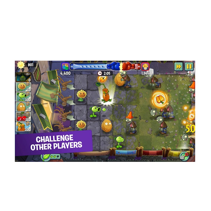 เกมออฟไลน์ มือถือ Plants vs. Zombies 2 3
