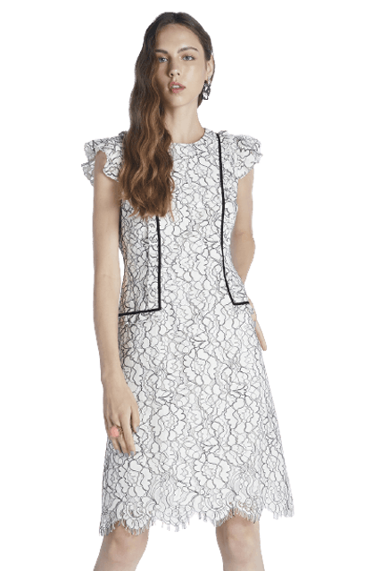เดรสลูกไม้สีขาว Lace Dress 1