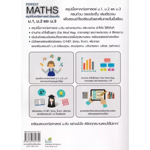 Perfect Maths สรุปเข้มคณิตศาสตร์ มัธยมต้น 2
