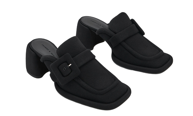 รองเท้าส้นสูงแบรนด์ดัง ผู้หญิง รุ่น Sinead Woven Buckled Loafer Mule  3