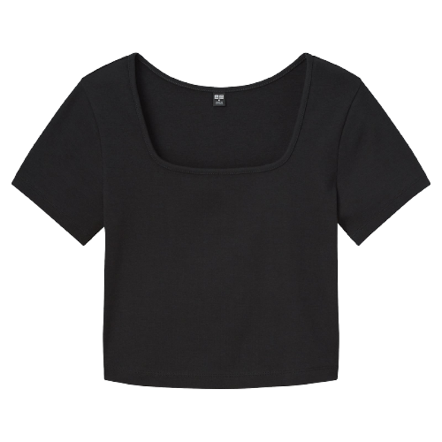 เสื้อครอปคอเหลี่ยม แขนสั้น 4
