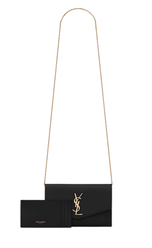 กระเป๋าสะพายข้างผู้หญิง รุ่น Uptown Chain Wallet In Grain De Poudre Embossed Leather 6