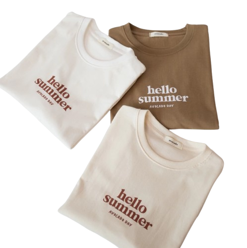 เสื้อยืดโอเวอร์ไซซ์ สกรีนลาย Hello Summer Tee 2