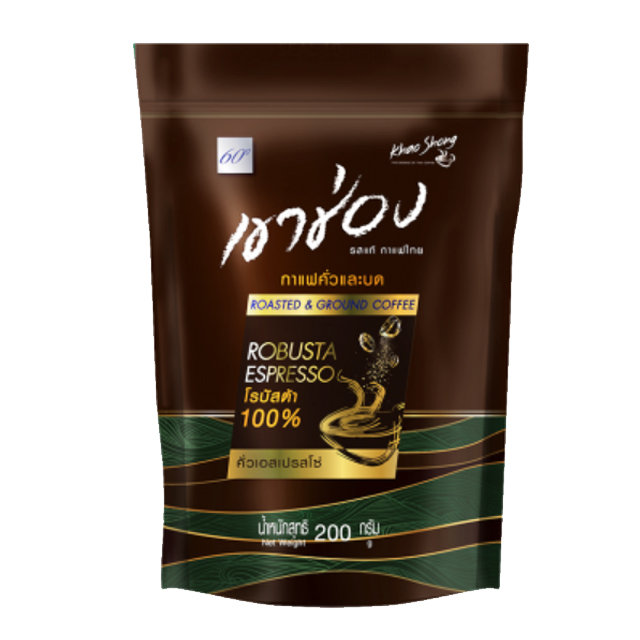 กาแฟคั่วและบดโรบัสต้า Espresso Roasted & Ground Coffee 1