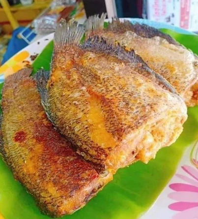 ปลาสลิดแดดเดียวทอด 3