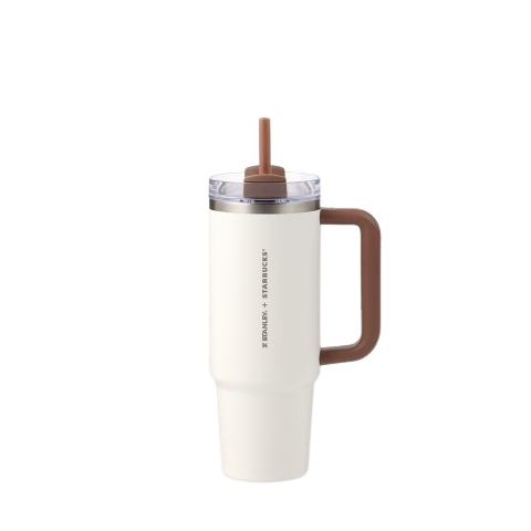 ทัมเบลอร์สตาร์บัคส์ Stainless Steel Cream & Brown STANLEY Cold Cup 1